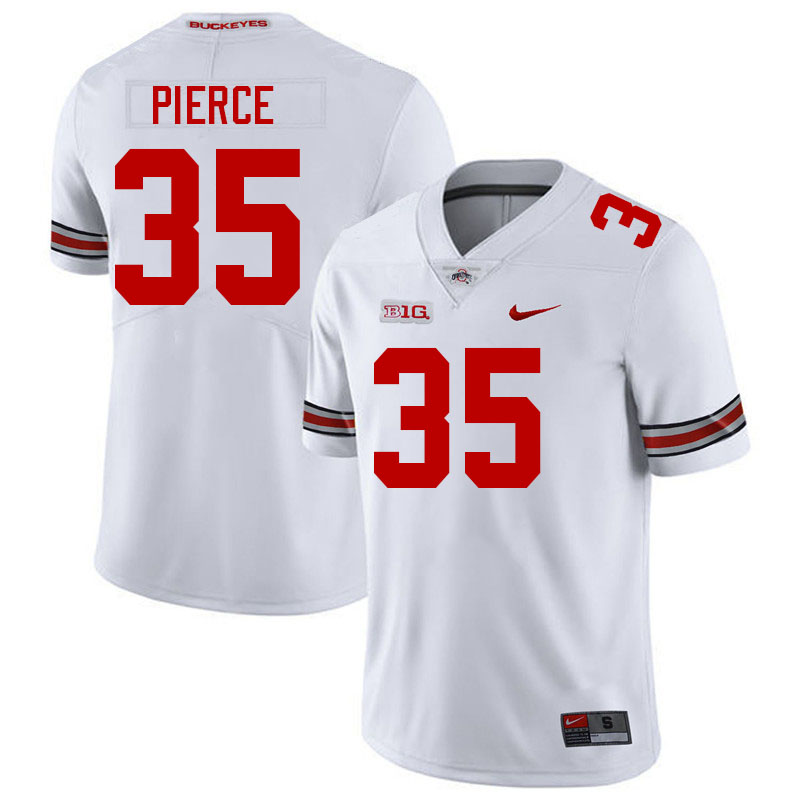 Ohio State Buckeyes Payton Pierce Men's's #35 Authentic White College Football Jersey 2404GHYB4